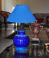 Turquoise Dots with Blue Base Table Lamp (Without Shade)